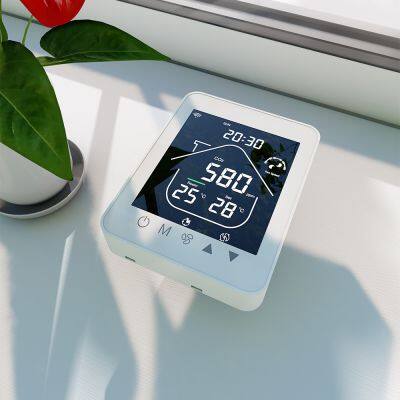Newest European Thermostat With CO2 and PM2.5 Real Time Monitoring AC220V/DC24V Smart Controller photo-4