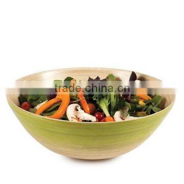 High quality best selling eco friendly OMBRE style spun bamboo Teal fruit bowl from Viet Nam