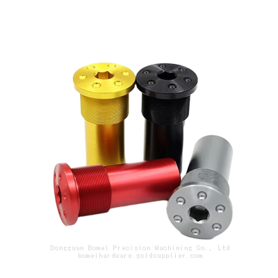 Colored Anodized Aluminum Screws Bolts Studs CNC Machining Threaded Rods Motorcycle Installation Accessories