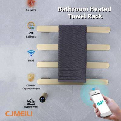 Bathroom Electric Heated Towel Rack, Towel Warmer for Bathroom, Wall Mounted Stainless Steel,3 Colours