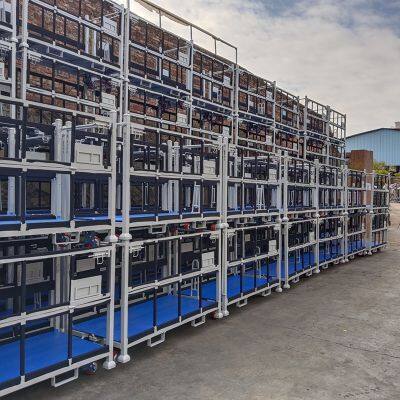 Heavy Duty Profile Stacking Trolley With Wheels, Industrial Long Material Transport Cart for Aluminum Profile Handling