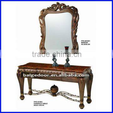 Classic Style MDF Hall Console Table and Wall Mirror S-1801