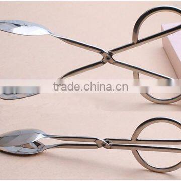 Kitchen utensils all stainless steel food tong for bbq and kitchen use