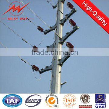 Galvanized Steel Poles 12m electric pole Utility Pole Delivery time 20 days