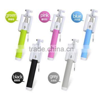 2016 Super Mini Wired Selfie Stick All in One Foldable Colorful Selfie Stick Monopod for Iphone/samsung photo-2