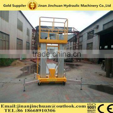 double column aluminum alloy elevator/double mast aluminum alloy lift platform QYLH8-250-2