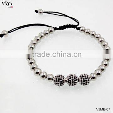 The Best Selling Chinese Knot Beads Jewelry with 4mm6mm8mm sizes 316L Stainless Steel Bracelet