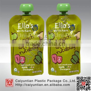 Plastic Baby spout liquid packaging bag ,baby food package bag,Plastic reusable spout pouch for food packaging