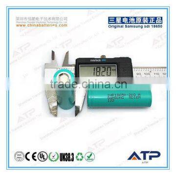 On stock samsung lithium ion battery cell 18650 / inr18650 20q 2000mah / 3.6v lithium ion battery