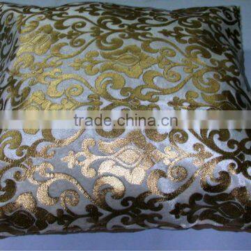 velvet cushion cover foil printed