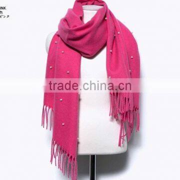 Wholesale New Tassel Wool Acrylic Pearl Fashion Ladies Shawls and Scarves Pashmina photo-4