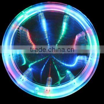 Novely design Plastic 7 color changing led light coasters for souvenir gifts