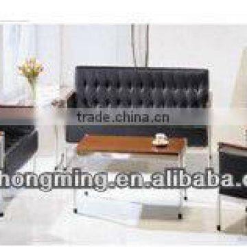 Modern Black Pu Leather High Feet Sofa SF-025