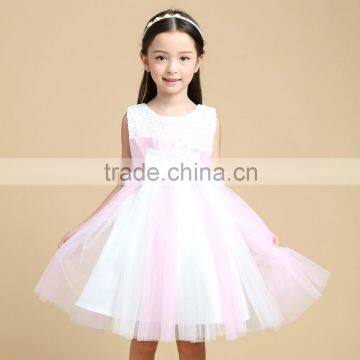 Factory Direct Selling 2015 High Quality Childrens Clothing Baby Girl Frock Patterns of Pink Wedding Dresses photo-2