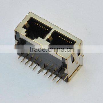 Multi-Port 8 pin pcb RJ45 Connector