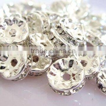 cheap round crystal rhinestone spacer finding beads!! crystal beads for jewelry DIY making!!