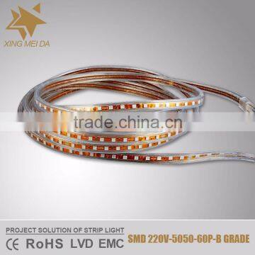 China supplier ultra bright led strip lighting 220v