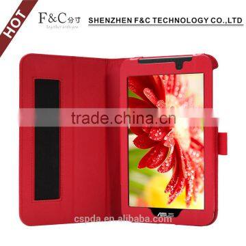 Shenzhen Manufacturer Stand Folio Book Style Leather Case for ASUS ZenPad C 7.0 With Hand Strap photo-3