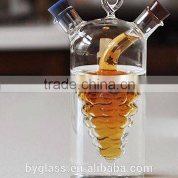 China Factory Cheap Price Reusable Cookingware Clear High Borosilicate Glass Oilve Oil Cruet Bottle For Vinegar Wholesale