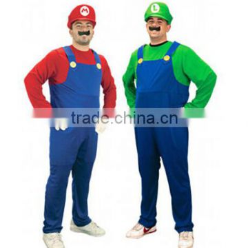 New coming high quality mario fancy dress costume adults halloween costume wholesale BMG-2105