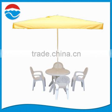 2.5M*2.5M yellow color square fabric sun umbrella