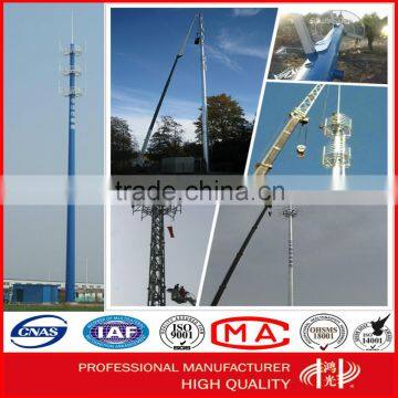 Q235 Telecomminication Microwave Tower with Two Platforms and Climbing Ladders