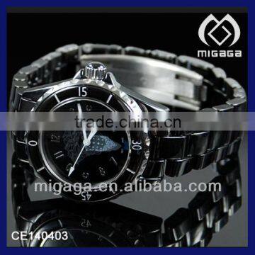 BLACK CERAMIC QUARTZ WATCH FOR MEN