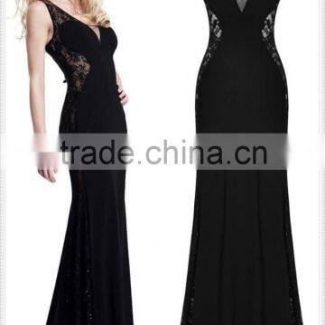 Fashion Sexy Lace Top Maxi Dress Maxi Evening Dress