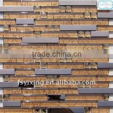 home decor modern kitchen designs metal and glass mosaic tiles