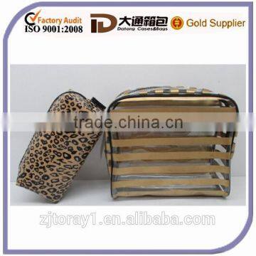 High Quality Bag Leopard PVC Cosmetic Case PVC Cosmetic Bag Set