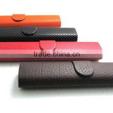 handwork folding leather glasses eyewear case customize logo