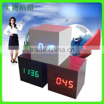 Digital clock home decor LED clcok fashion wood clock table clock with high quality