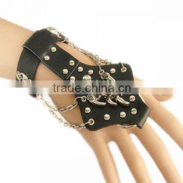 Hot sale punk style boys leather bracelet