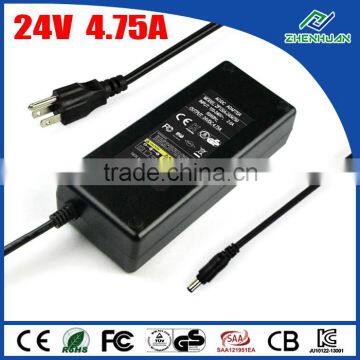 High voltage DC power supply 24V 4.75A power adapter 114W