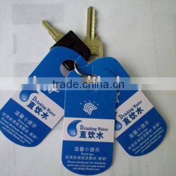 8.5x4cm Plastic pvc customer die cut shape card key chain