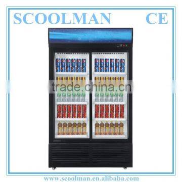 Foshan Sliding Door Display Refrigerator Showcase