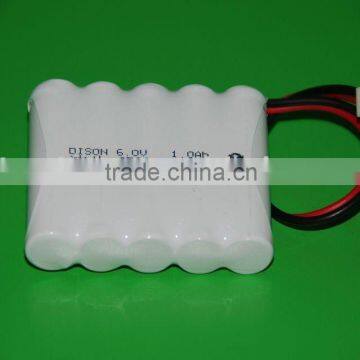 D 1Ah 6v High temperature NI-CD battery pack for emergency lighting