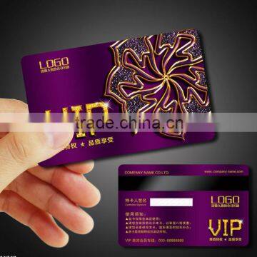 Customized black membership VIP plastic id pvc card