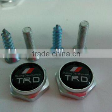 TRD car emble license plate bolts