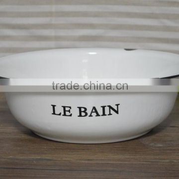 2046 disposable ceramic enamel washing basin