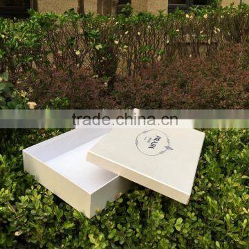Custom OEM cardboard square ivory cardboard gift box with rigid lid