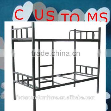 cheap two layer 40 square tube leg refugee bunk bed