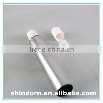 Child proof white plastic screw cap, aluminium tubes with screw caps