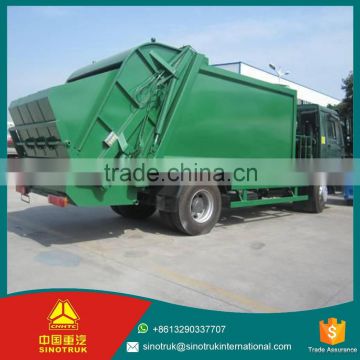 90km/h Max speed howo 290HP garbage truck price / 4*2 garbage truck