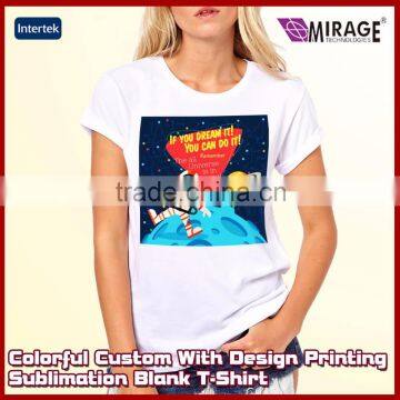 Colorful Custom With Design Printing Sublimation Blank T-Shirt