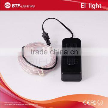 3m El light Led wire White Neon Rope Tube light for Car Party with controller