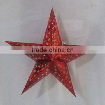 Hot Sale Printed Hanging Paper Star for 2015 Christmas Gift Items