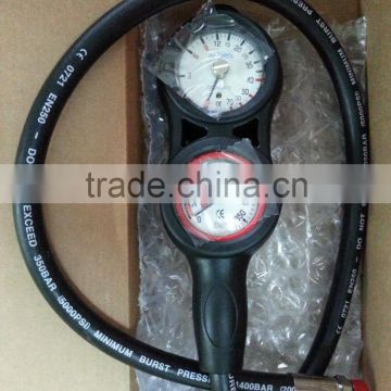 consolated gauges with pressure gauge&depth gauge for scuba diving equipments