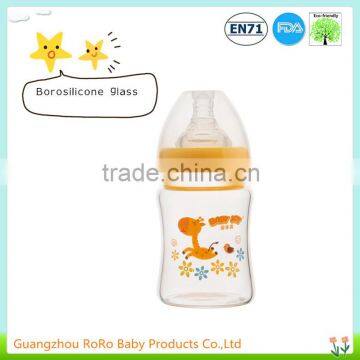 Healthy borosilicone glass milk bottle mamaderia vidiro biberon