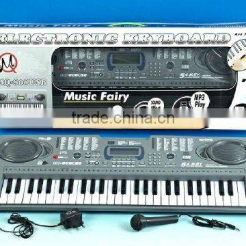 Electronic toy keyboard with digital and microphone